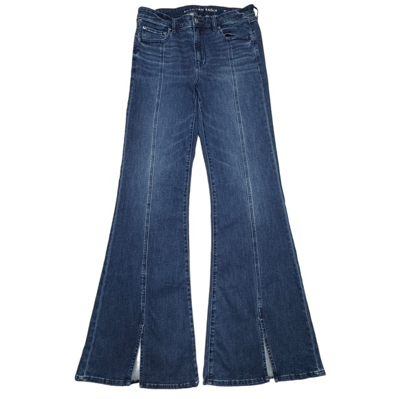 American Eagle Outfitters Denim - {AE American Eagle} "Festival Flare" Tall Slim Bootcut Split Hem Stretch Jeans